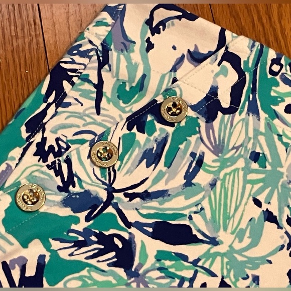 Lilly Pulitzer Marina Knot Tropical Elephant Shorts Size 8 - Picture 5 of 11